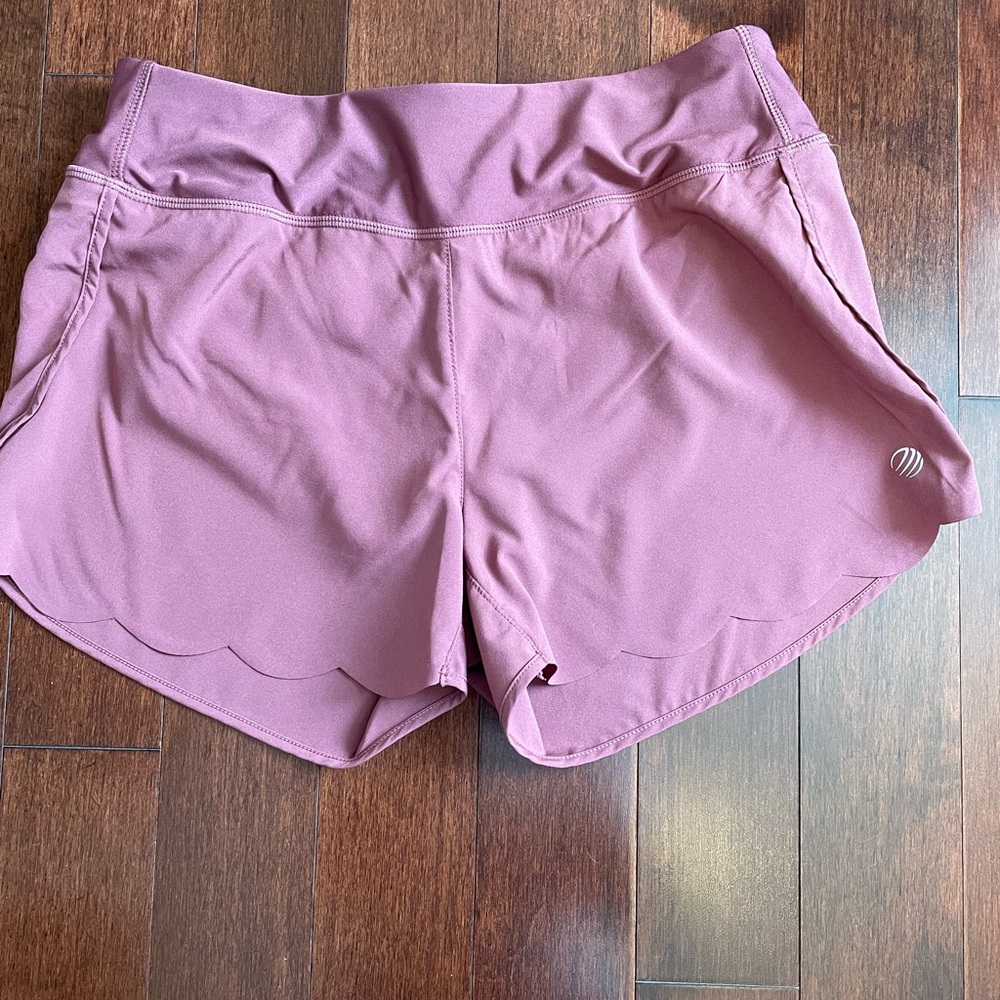 MPG - Women's Scalloped Mauve Athletic Shorts